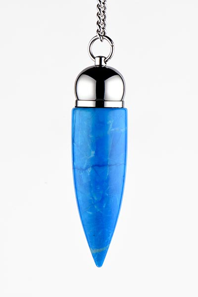 Blue Turquoise Crystal Divination Pendulum cc