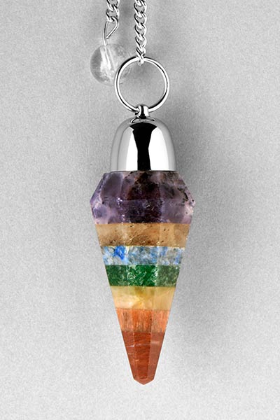 Chakra Crystal Faceted Dome Divination Pendulum Ccc