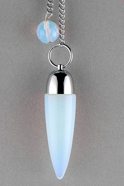 Opalite Dome Stainless Steel Divination Pendulum Ccc
